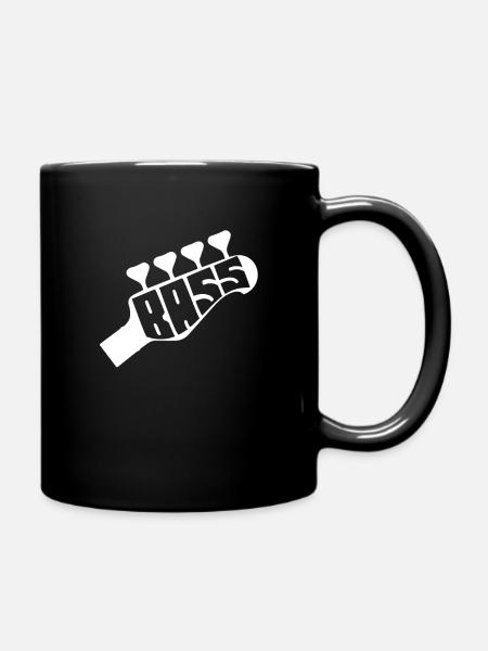 Bass Gitarre Bassgitarre Basser Bassist - Tasse einfarbig - Schwarz