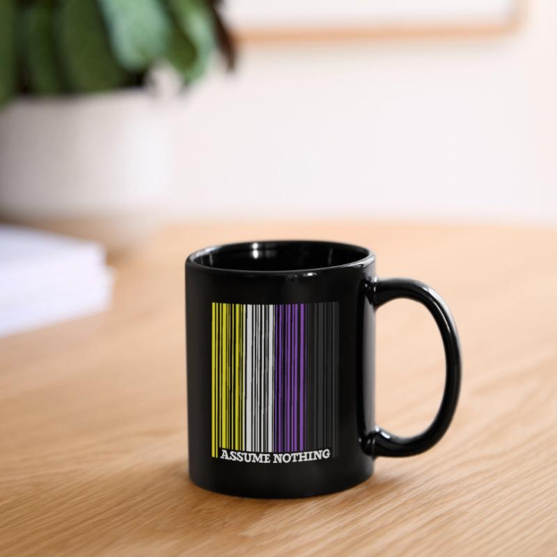Code à barres Nonbinary Flag Enby Genderqueer LGBT Mug uni