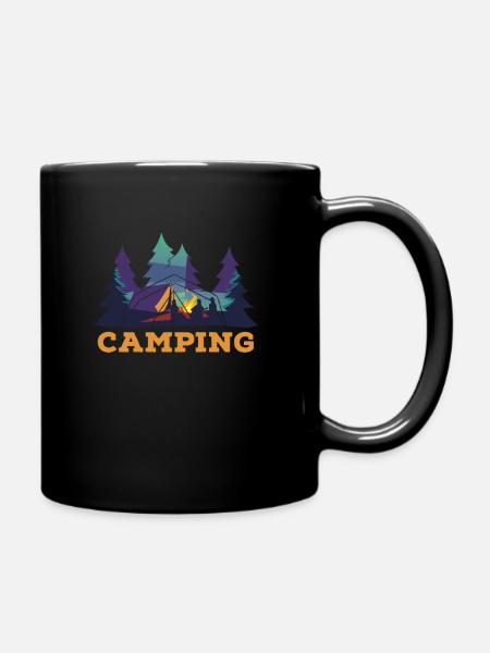 Camping Camping Campsite Camping - Full Colour Mug - black