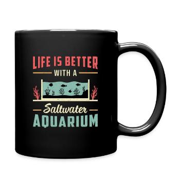 Eau salée Aquarium Aquaristique Aquaristique Cadeau - Mug uni - noir - Droite