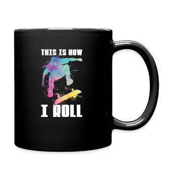 Skateboard Skateboarder Skater - Tasse einfarbig - Schwarz - Rechts
