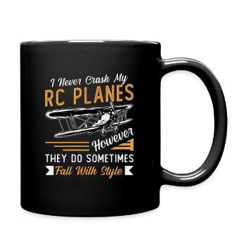 RC Model Airplane Model Airplane RC Airplane Gift - Full Colour Mug - black - Right