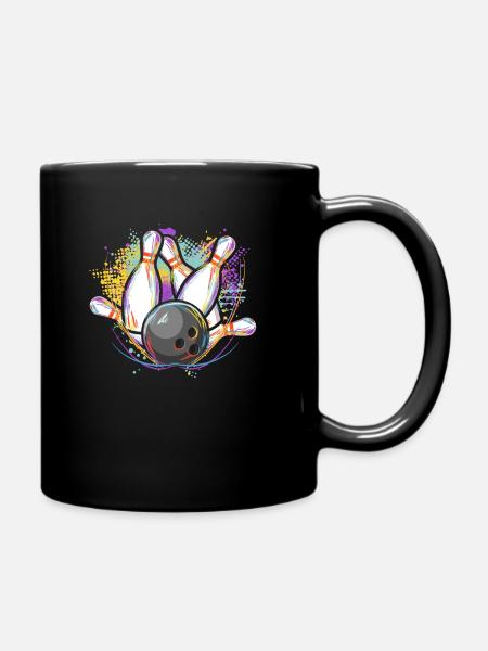 bowling - Full Colour Mug - black