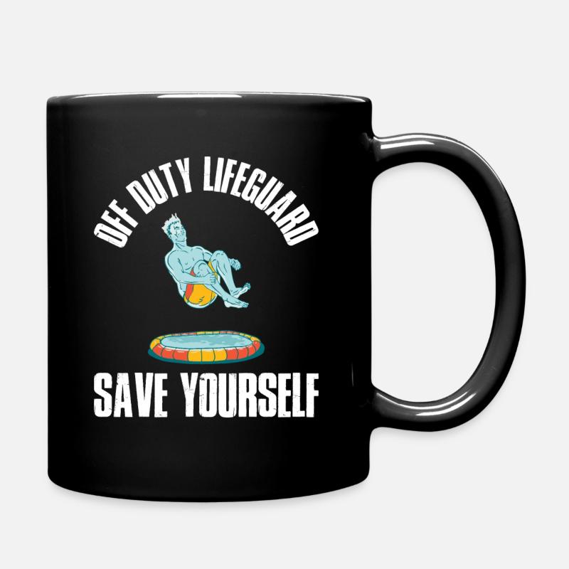 Off Duty Lifeguard Rettungsschwimmer Geschenk - Tasse einfarbig - Schwarz