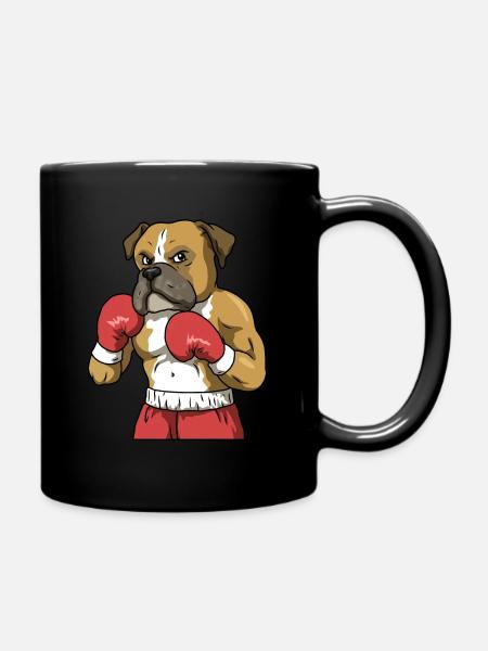 Boxer Dog Boxing Boxer chien cadeau - Mug uni - noir