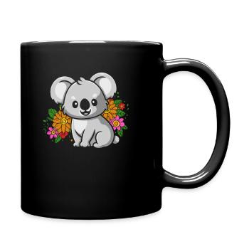 Koala Koalabär - Tasse einfarbig - Schwarz - Rechts