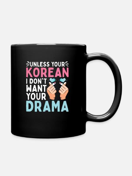 K-Pop Kpop K-Drama Korean Pop Music - Full Colour Mug - black