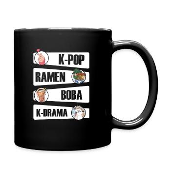 K-Pop Kpop K-Drama Korean Pop Music - Full Colour Mug - black - Right