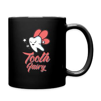 Zahnarzt Assistentin Zahnarzthelferin Zahnmedizin - Tasse einfarbig - Schwarz - Rechts