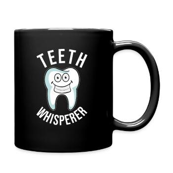 Zahnarzt Assistentin Zahnarzthelferin Zahnmedizin - Tasse einfarbig - Schwarz - Rechts