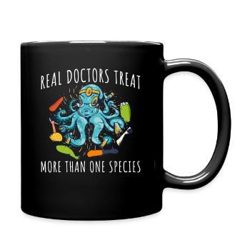 Doctors Treat Species Tierarzt Geschenk - Tasse einfarbig - Schwarz - Rechts