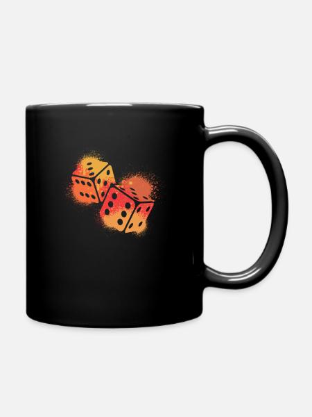 Retro Vintage Board Game - Full Colour Mug - black