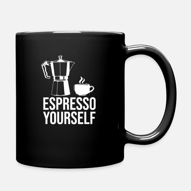 Kaffee Kaffeetrinker Kaffeeliebhaber - Tasse einfarbig - Schwarz