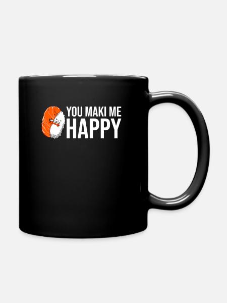 Sushi - Tasse einfarbig - Schwarz