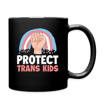 Protect Trans Kids Transgender Gift - Full Colour Mug - black - Right