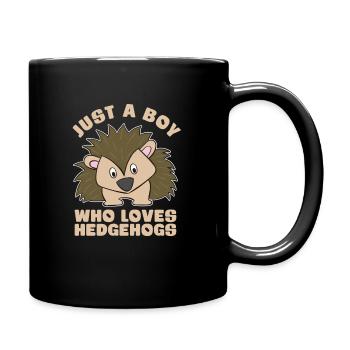 Hedgehog - Full Colour Mug - black - Right