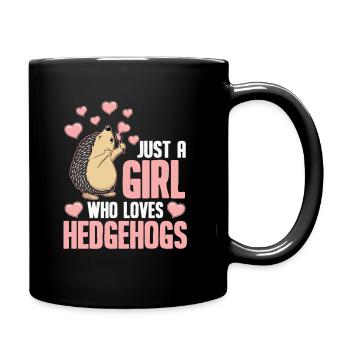 Hedgehog - Full Colour Mug - black - Right