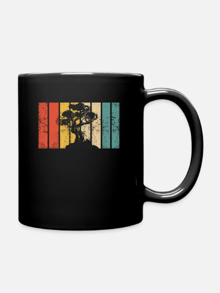 Retro Bonsai Arbre Vintage Bonsai - Mug uni - noir