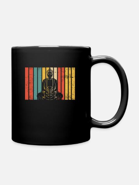 Rétro Bouddha bouddhiste bouddhiste vintage bouddhiste - Mug uni - noir