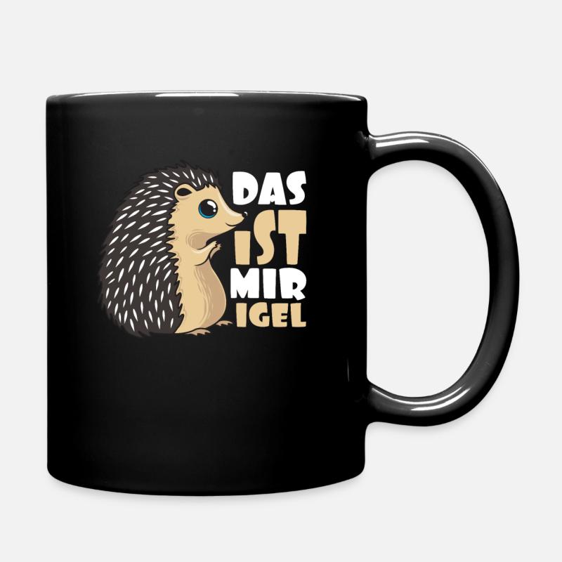 Igel - Tasse einfarbig - Schwarz