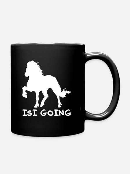 Isi Islandpferd Pony Islandpferde Spruch Pferde - Tasse einfarbig - Schwarz