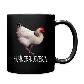 Hühnerflüsterin Sussex Huhn - Tasse einfarbig - Schwarz - Rechts