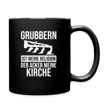 Landwirt Bauer Landwirtschaft - Tasse einfarbig - Schwarz - Rechts