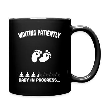 Bébé in progress - Annonce de grossesse - Mug uni - noir - Droite