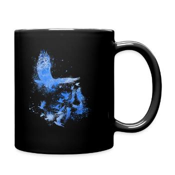 tauben,taube,vögel,vogelschwarm,adler,graffiti, - Tasse einfarbig - Schwarz - Rechts