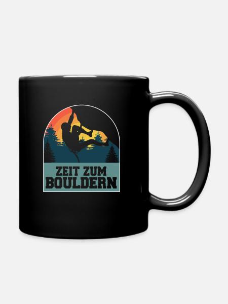 Bouldern - Tasse einfarbig - Schwarz