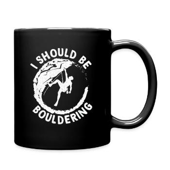 Bouldern - Tasse einfarbig - Schwarz - Rechts