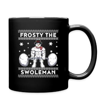 Frosty The Swoleman Schneemann Geschenk - Tasse einfarbig - Schwarz - Rechts