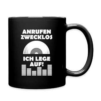 DJ Auflegen - Tasse einfarbig - Schwarz - Rechts