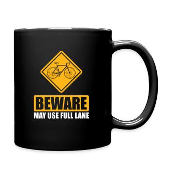 Vélo de route Vélo de route Cyclisme Cycliste - Mug uni - noir - Droite