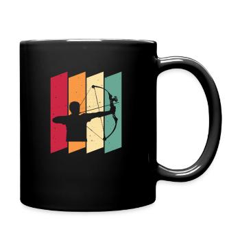 Retro Archery Vintage Archery - Full Colour Mug - black - Right