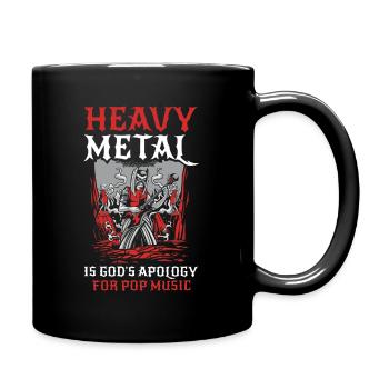 Heavy Metal Is Gods Apology Heavy Metal Gift - Full Colour Mug - black - Right