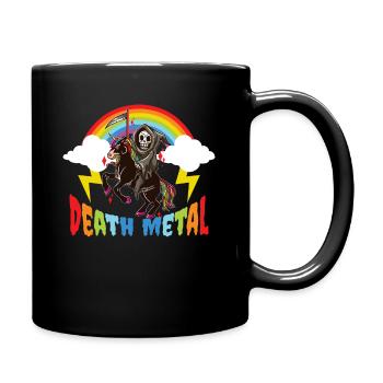 Death Metal Rainbow Heavy Metal Geschenk - Tasse einfarbig - Schwarz - Rechts