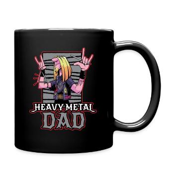 Heavy Metal Dad Heavy Metal Geschenk - Tasse einfarbig - Schwarz - Rechts
