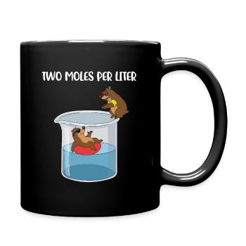 Deux moles par litre de chimie Cadeau - Mug uni - noir - Droite