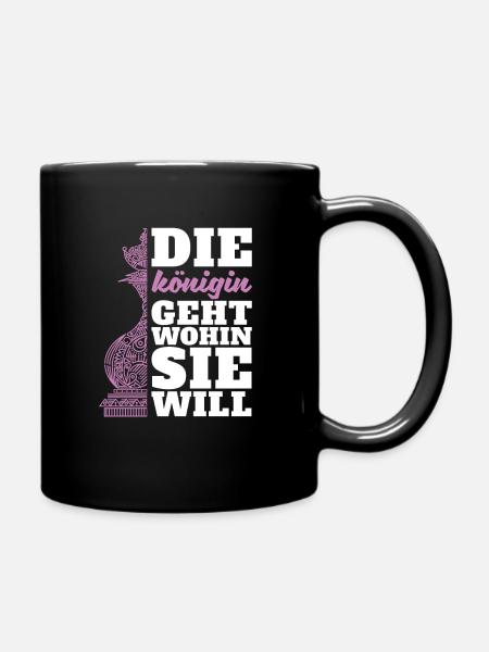 Schach Schachfigur - Tasse einfarbig - Schwarz