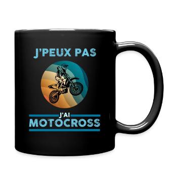 Motocross - Ich kann kein Motocross-Motorrad haben - Tasse einfarbig - Schwarz - Rechts
