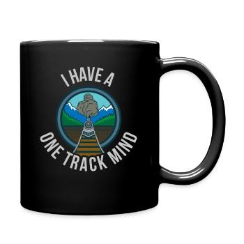 I Have A One Track Mind Train Zug Geschenk - Tasse einfarbig - Schwarz - Rechts