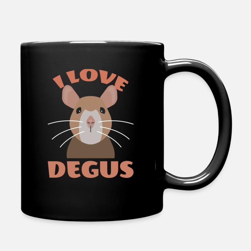 Ich Liebe Degus - Tasse einfarbig - Schwarz