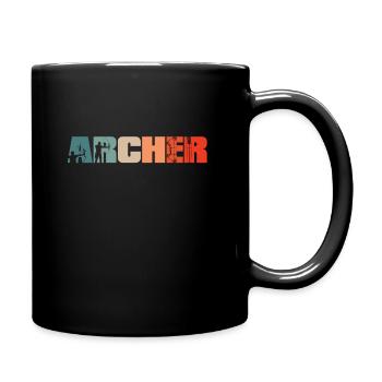 Retro Archery Vintage Archery - Full Colour Mug - black - Right