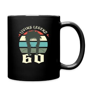 Living Legend Vokuhila Frisur - 60. Geburtstag - Tasse einfarbig - Schwarz - Rechts