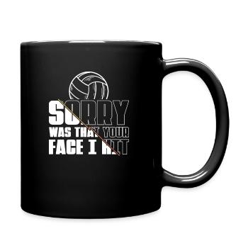 Volleyball Beachvolleyball - Tasse einfarbig - Schwarz - Rechts
