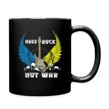 Make Rock not War - Tasse einfarbig - Schwarz - Rechts