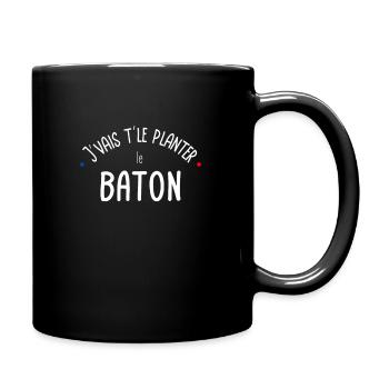 J'vais t'le planter le baton fan de ski - Mug uni - noir - Droite