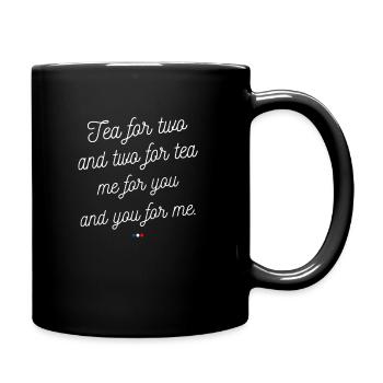 Tee für zwei und zwei für Tee replique - Tasse einfarbig - Schwarz - Rechts