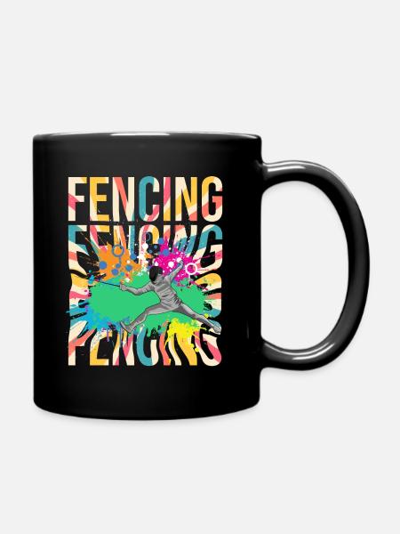 Fechten - Fechter - Tasse einfarbig - Schwarz